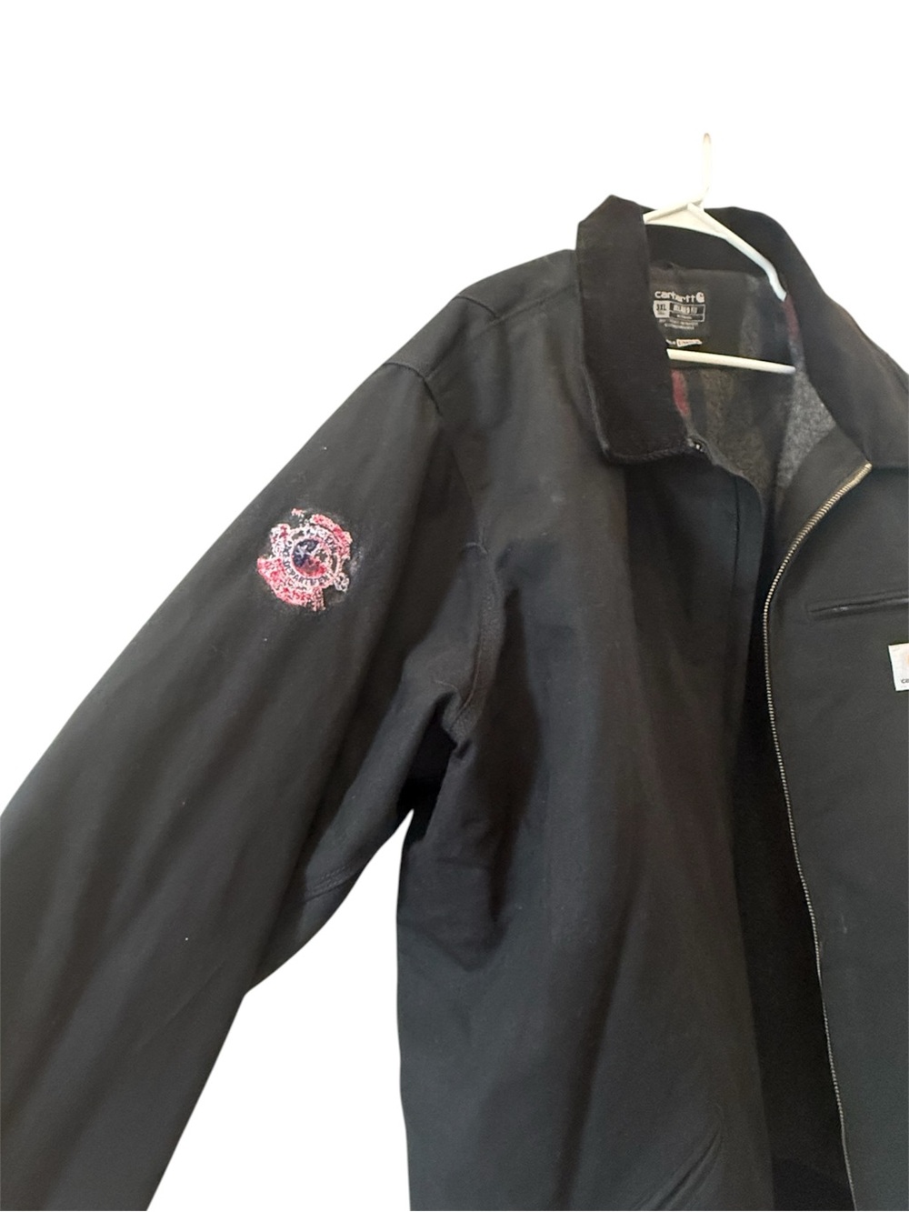 Carhartt Men’s Detroit Blanket Lined Black Work Jacket 3XL - Picture 5 of 9